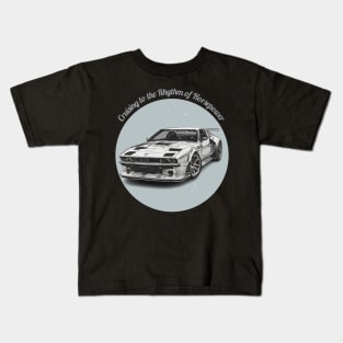 Cruising to the Rhythm of Horsepower Kids T-Shirt